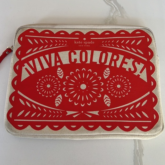 KATE SPADE Viva Colores Colorful Red and Pink iPad Tablet Case - Picture 2 of 16